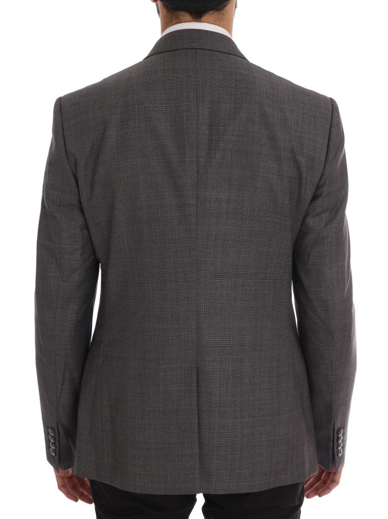 Grijze wollen MARTINI slim-fit blazer