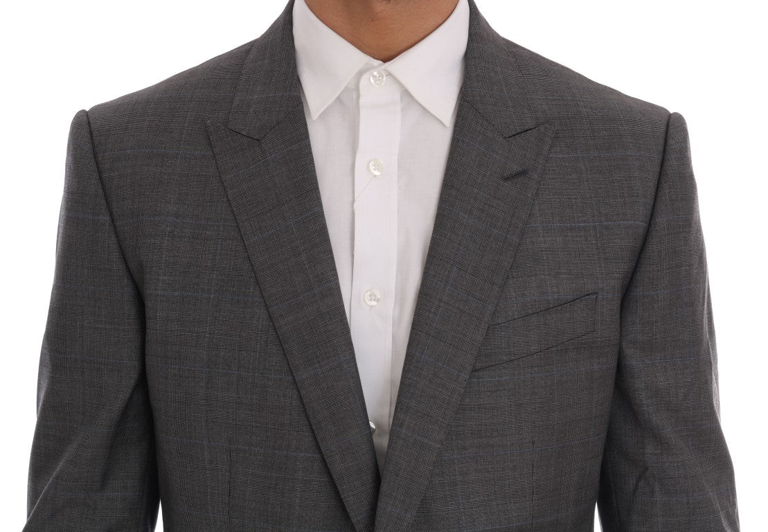 Grijze wollen MARTINI slim-fit blazer
