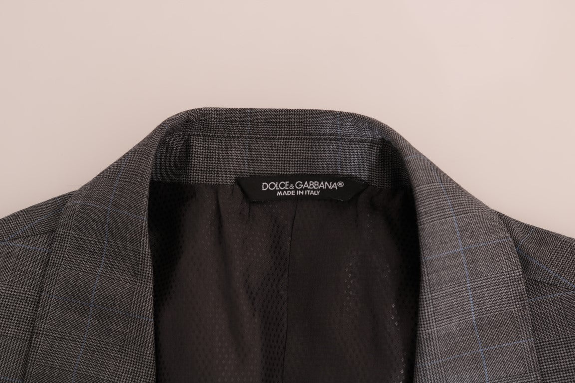 Grijze wollen MARTINI slim-fit blazer