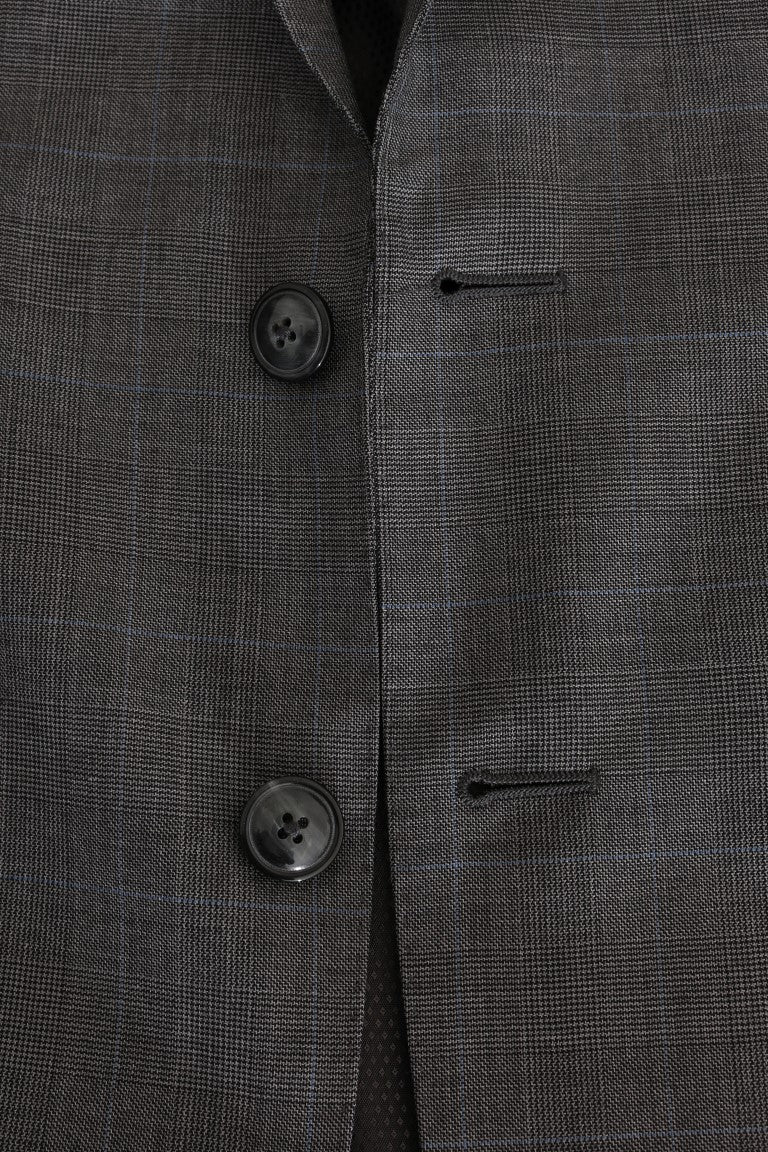 Grijze wollen MARTINI slim-fit blazer