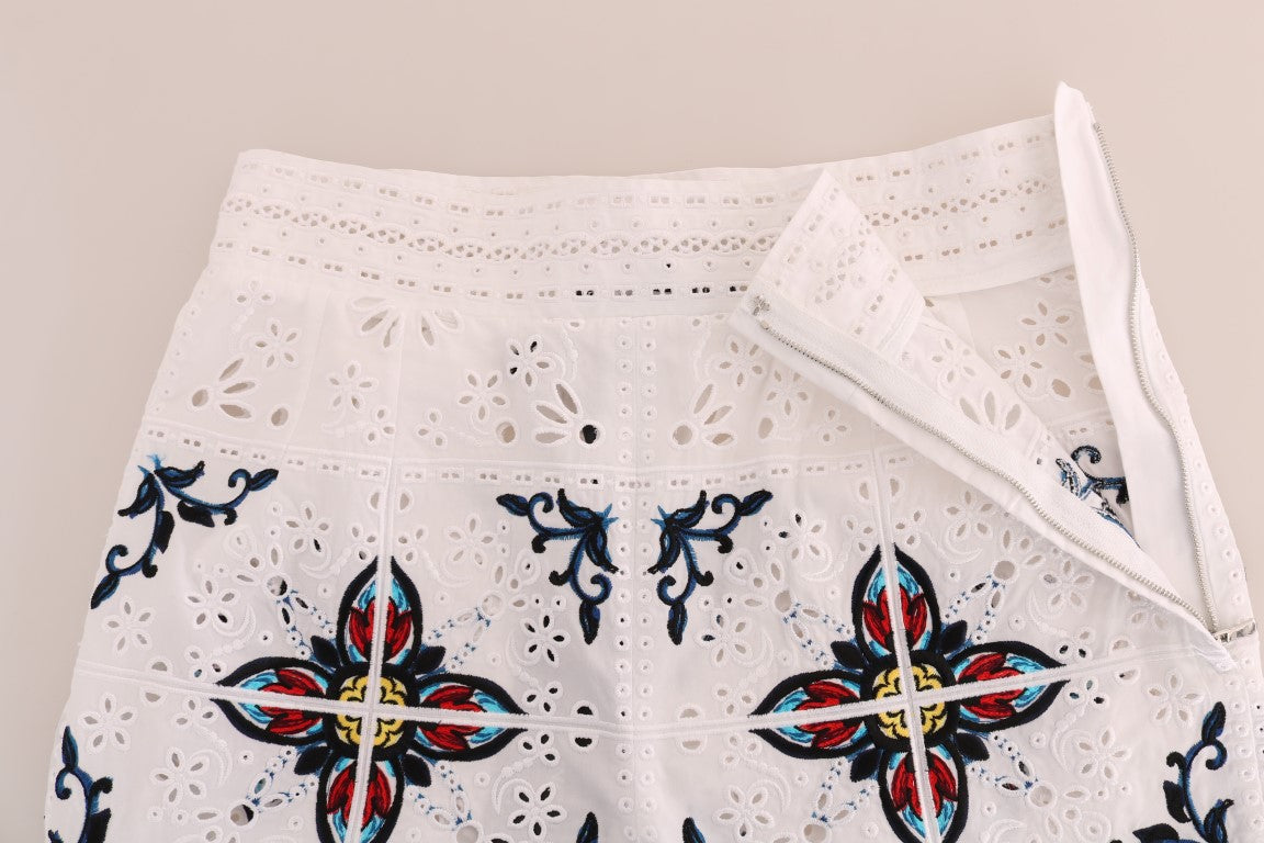Mulicolor Majolica Cutout Capri-broek