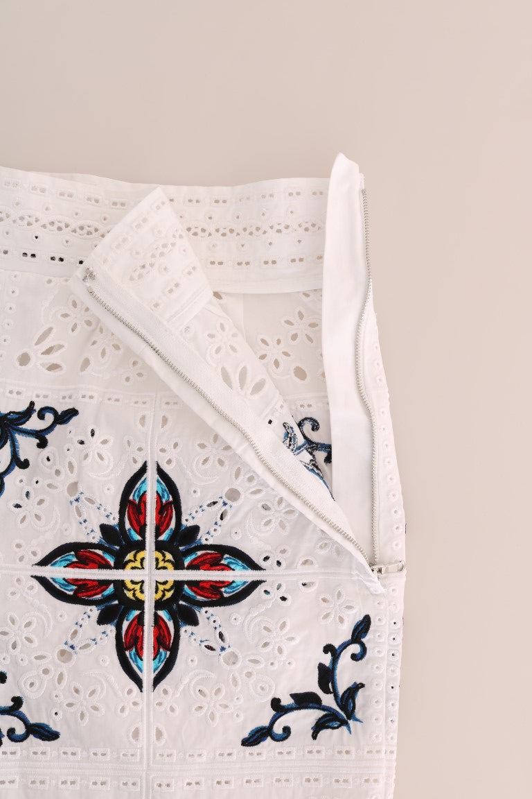 Mulicolor Majolica Cutout Capri-broek