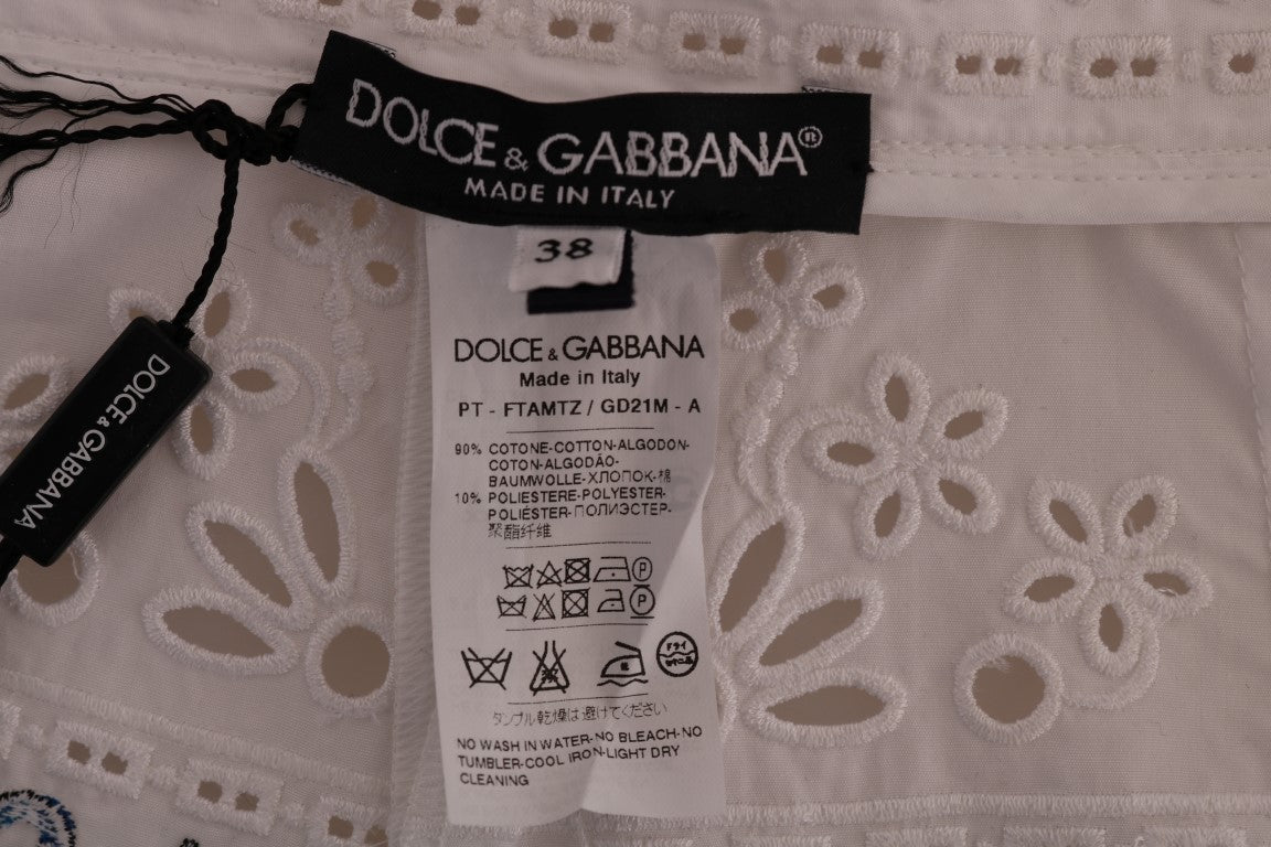 Mulicolor Majolica Cutout Capri-broek
