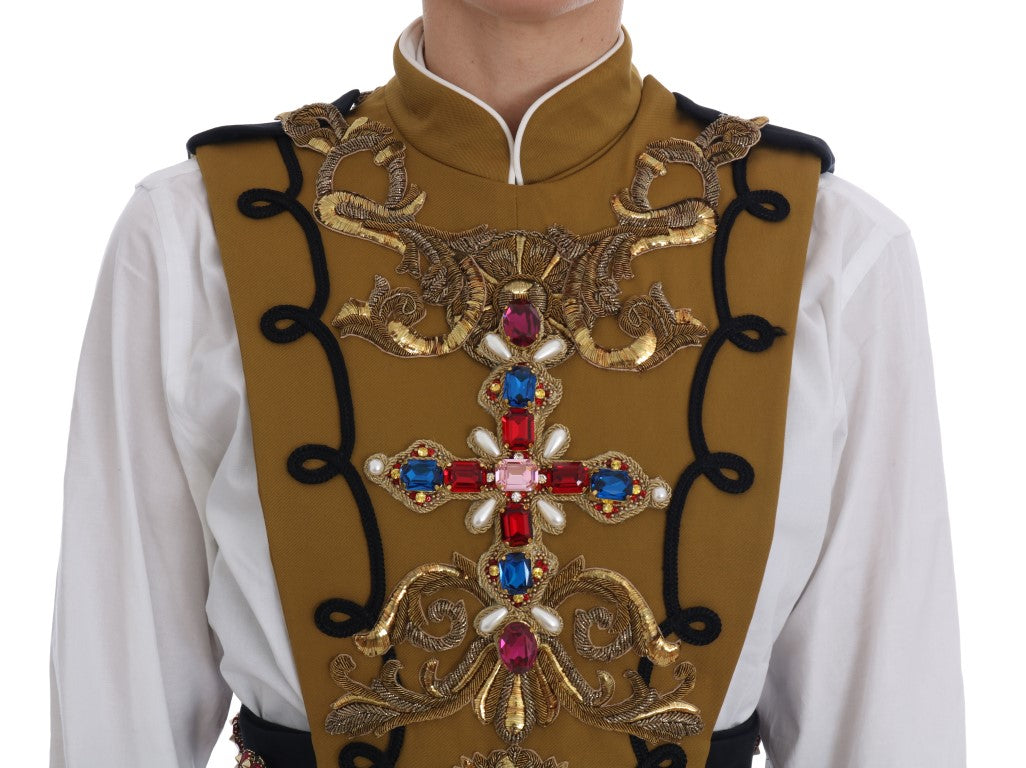 Geel kristal kruis vestjasje