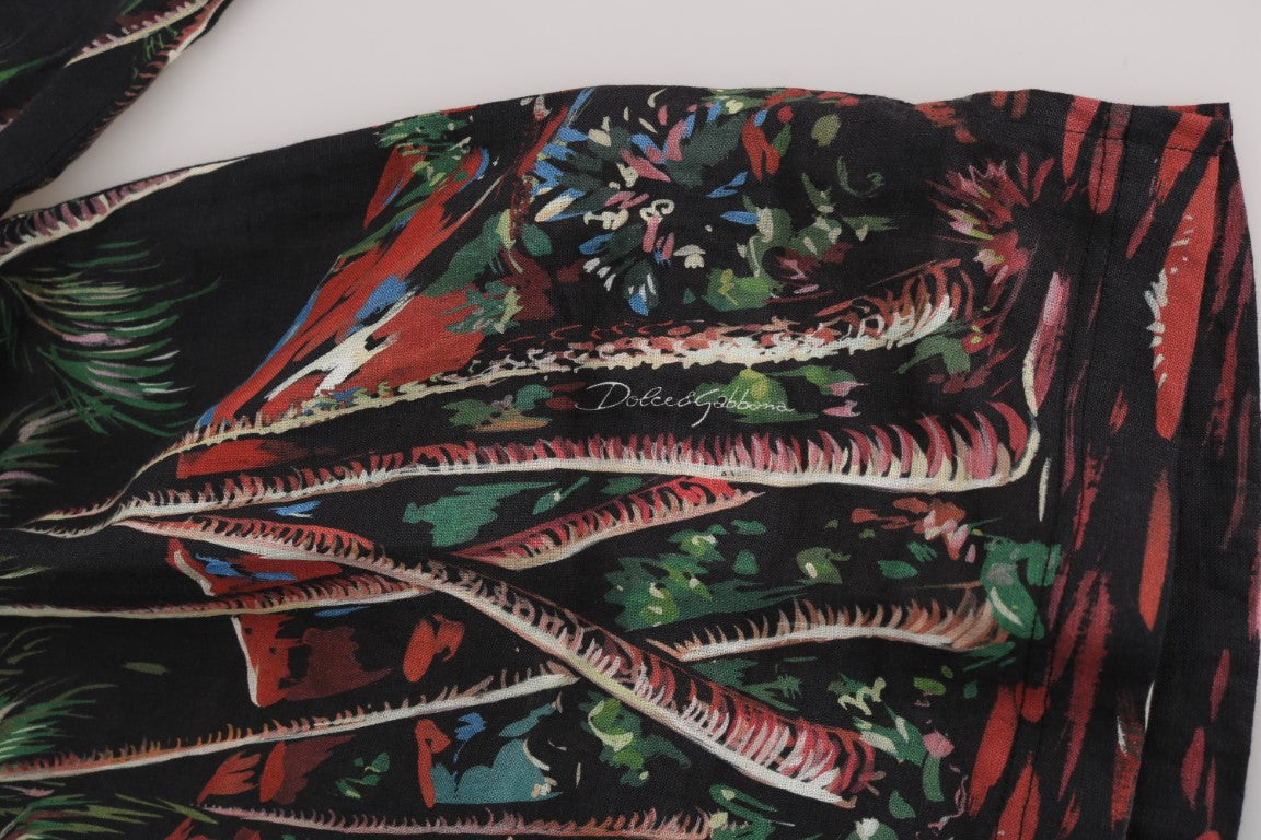 Zwart Vulkaan Sicilië T-shirt met korte mouwen