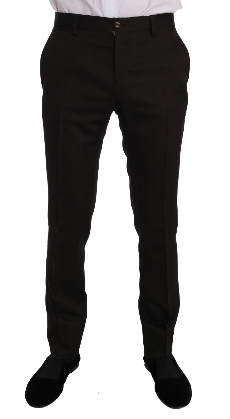Bruine wollen kristallen bijen slim fit MARTINI