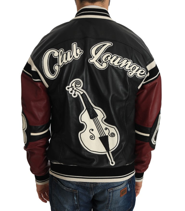 Leren Club Lounge Zwart Rood Jasje