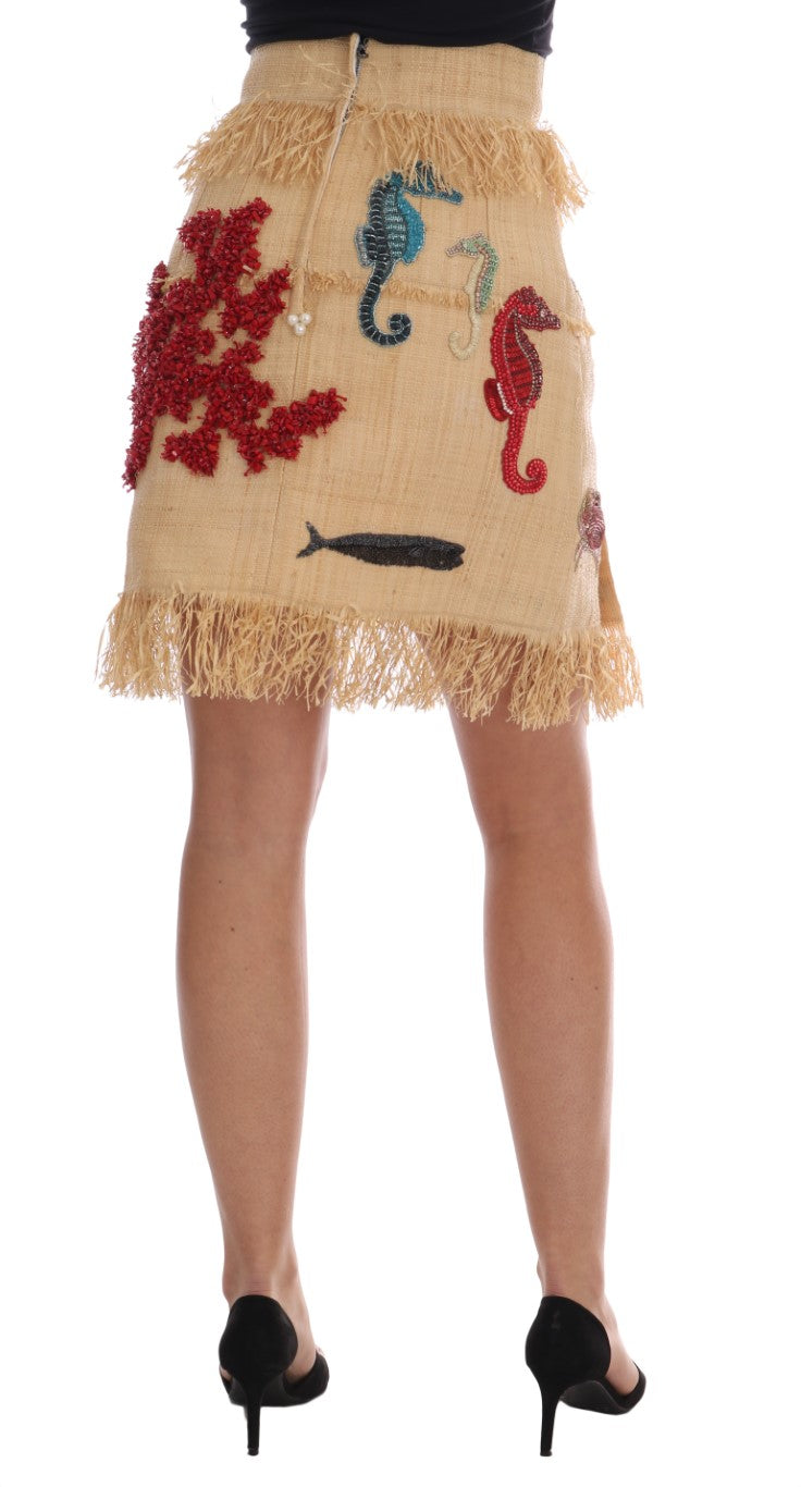Kristalbeige palmvezelrok