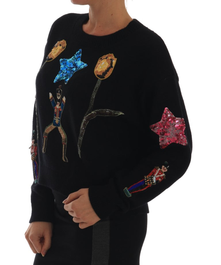 Fairy Tale Crystal Black Cashmere Trui