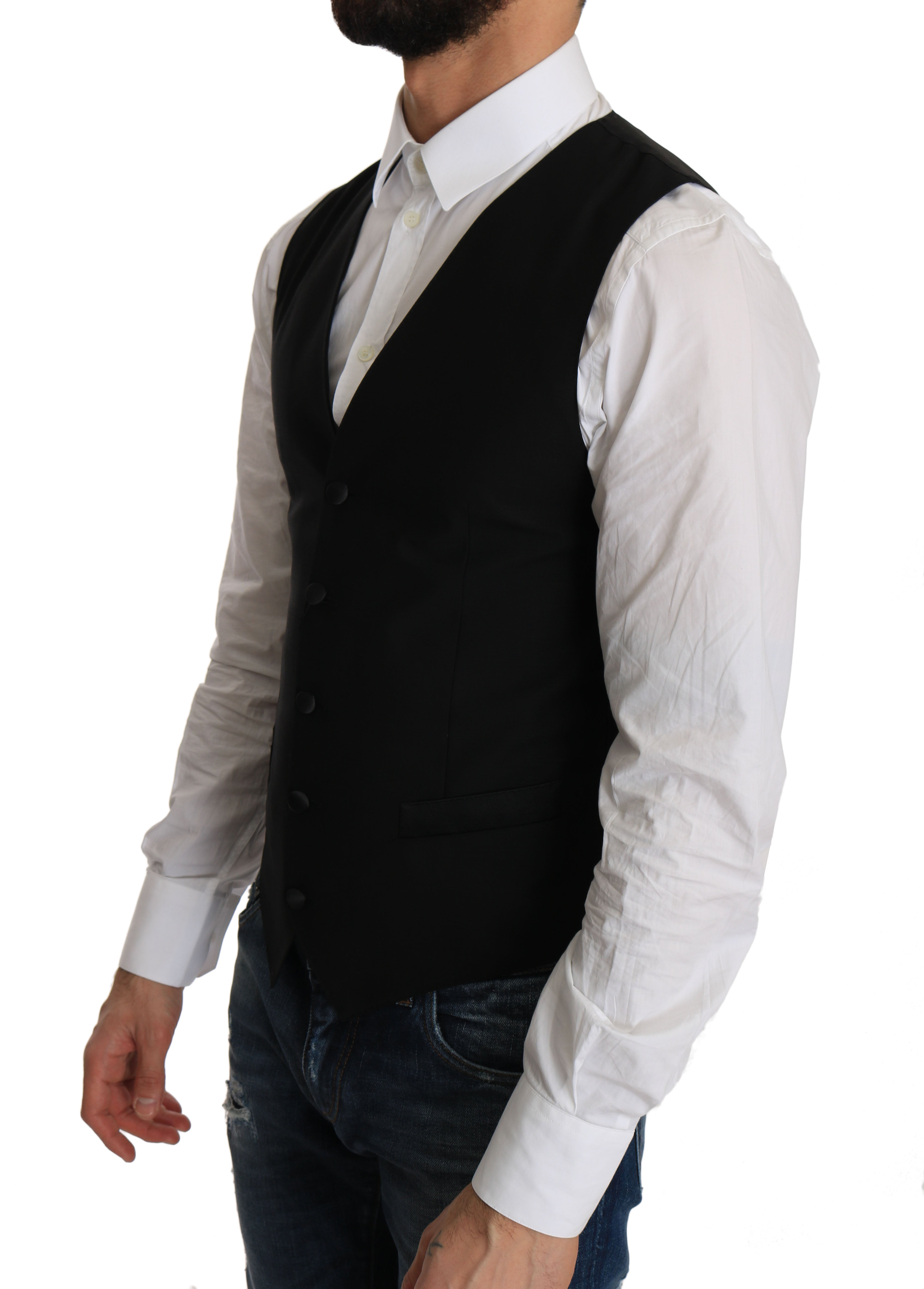 Zwarte wollen gilet