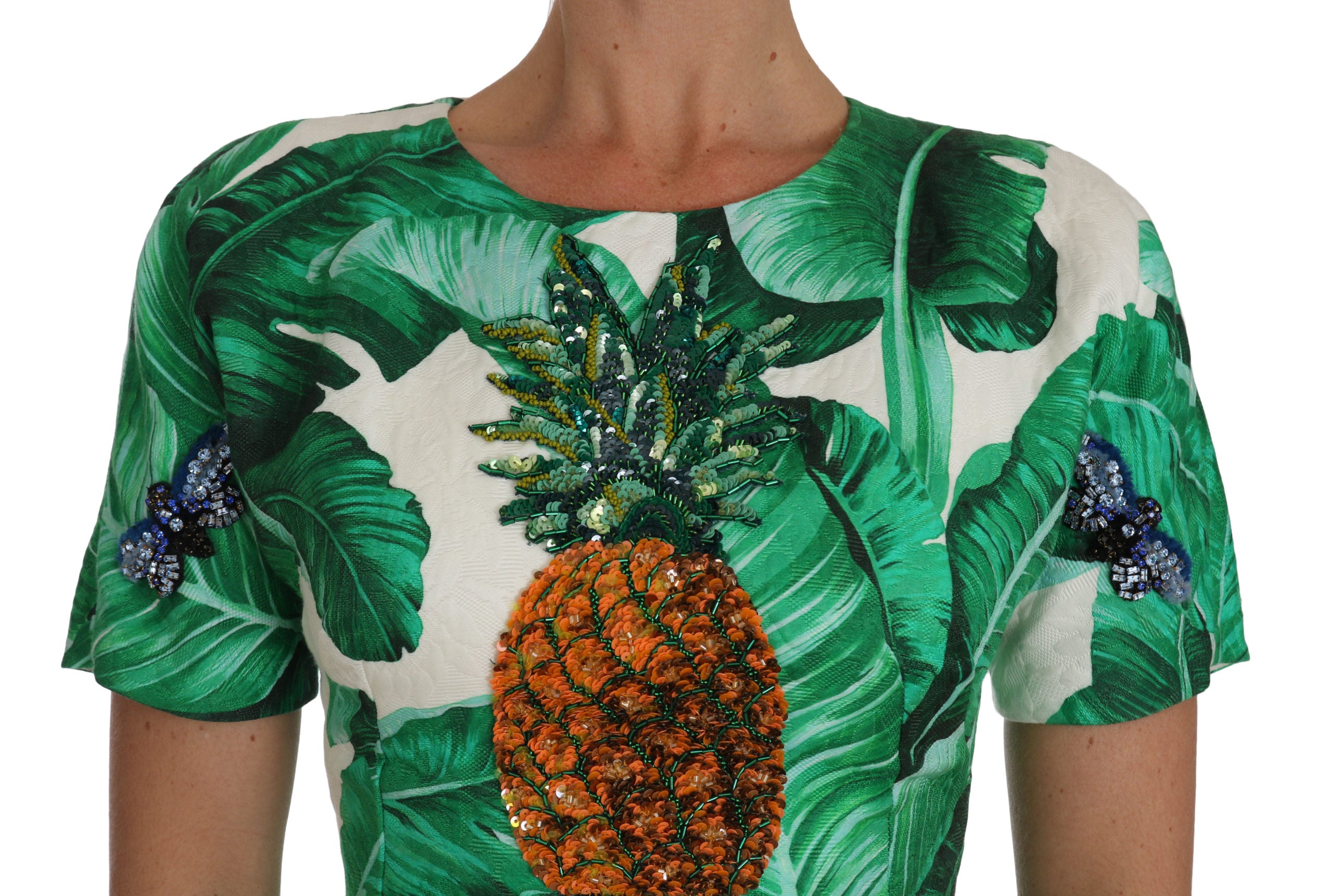 A-lijn bananenblad ananas kristaljurk
