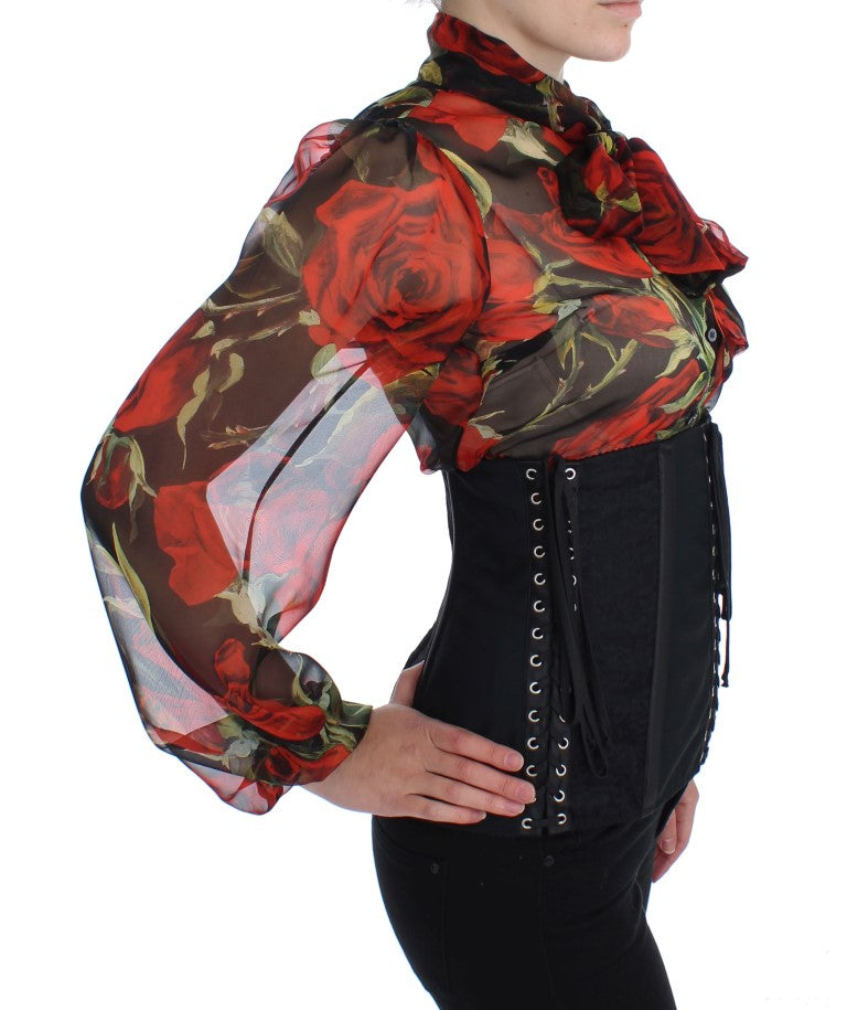Zwarte stretch korset tailleband riem