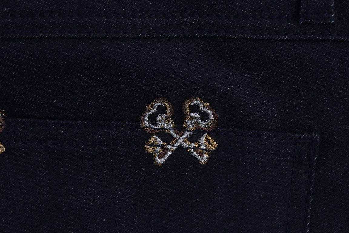 Blue Key geborduurde slim fit KATE-jeans