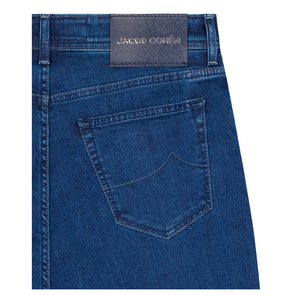 Blauwe katoenen herenjeans
