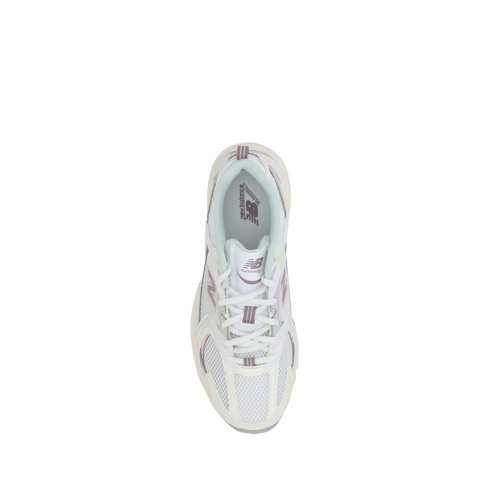 Witte leren Tier 3-sneakers