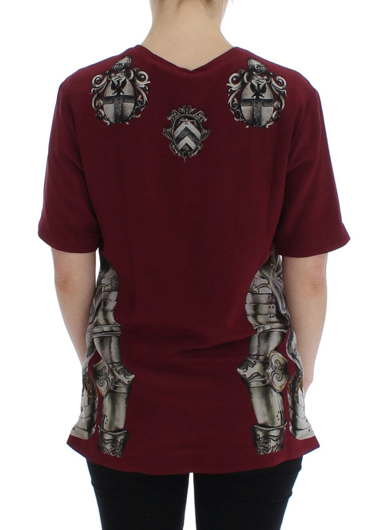Rode Ridder Print Zijden Blouse T-shirt