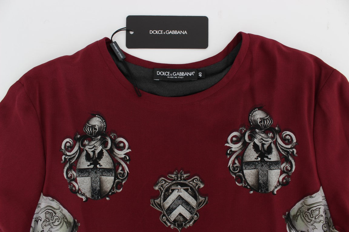 Rode Ridder Print Zijden Blouse T-shirt