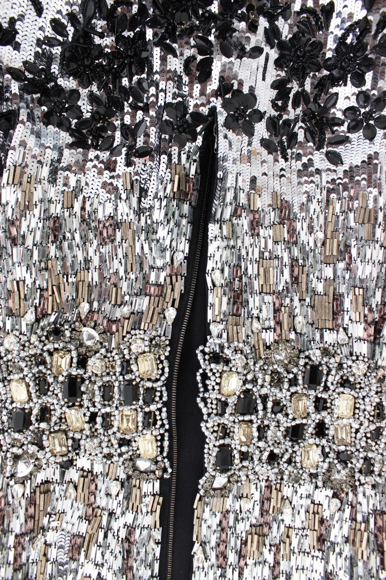 Crystal Silver Runway handgemaakte jurk