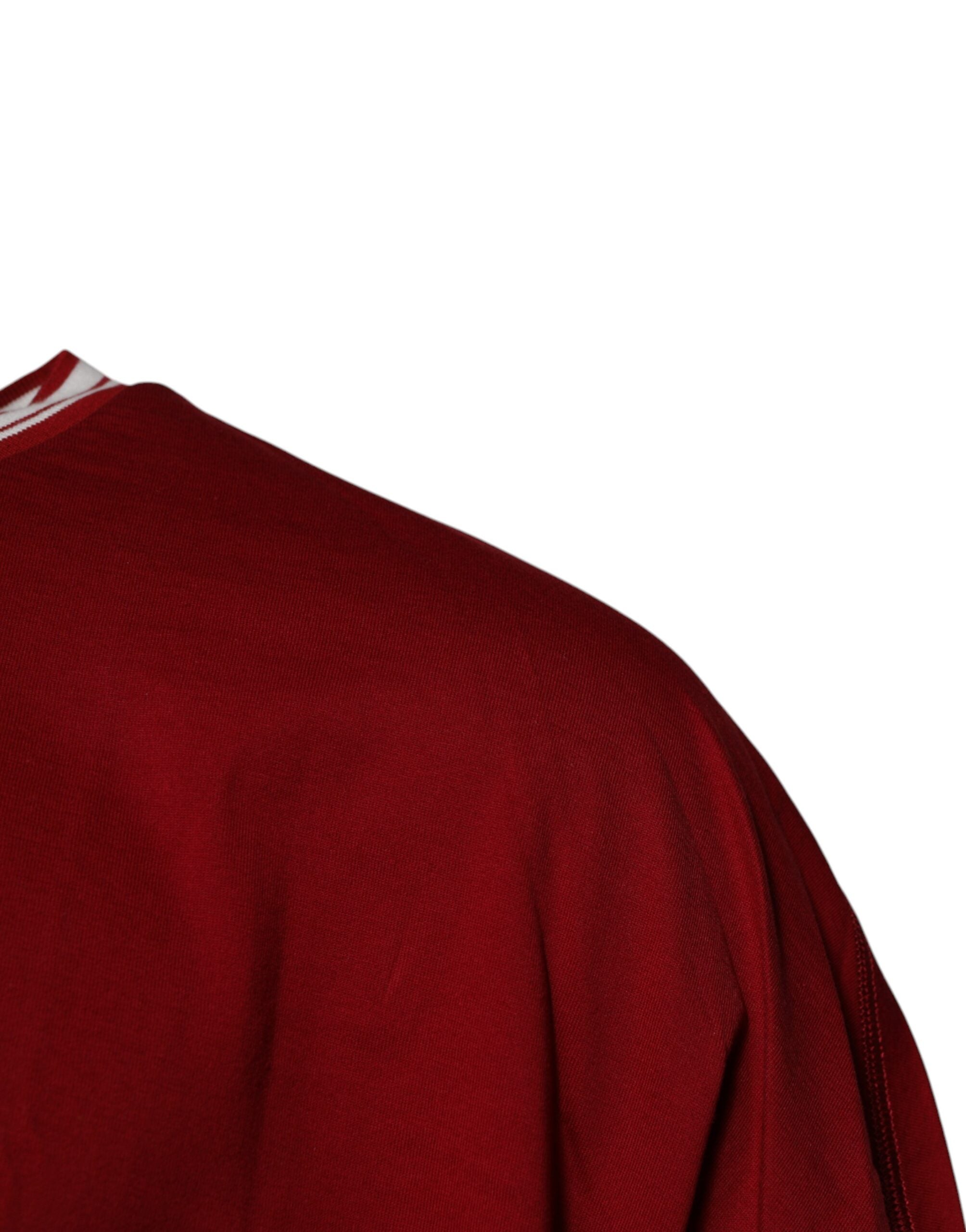 Rood Logo Crown katoenen T-shirt met ronde hals