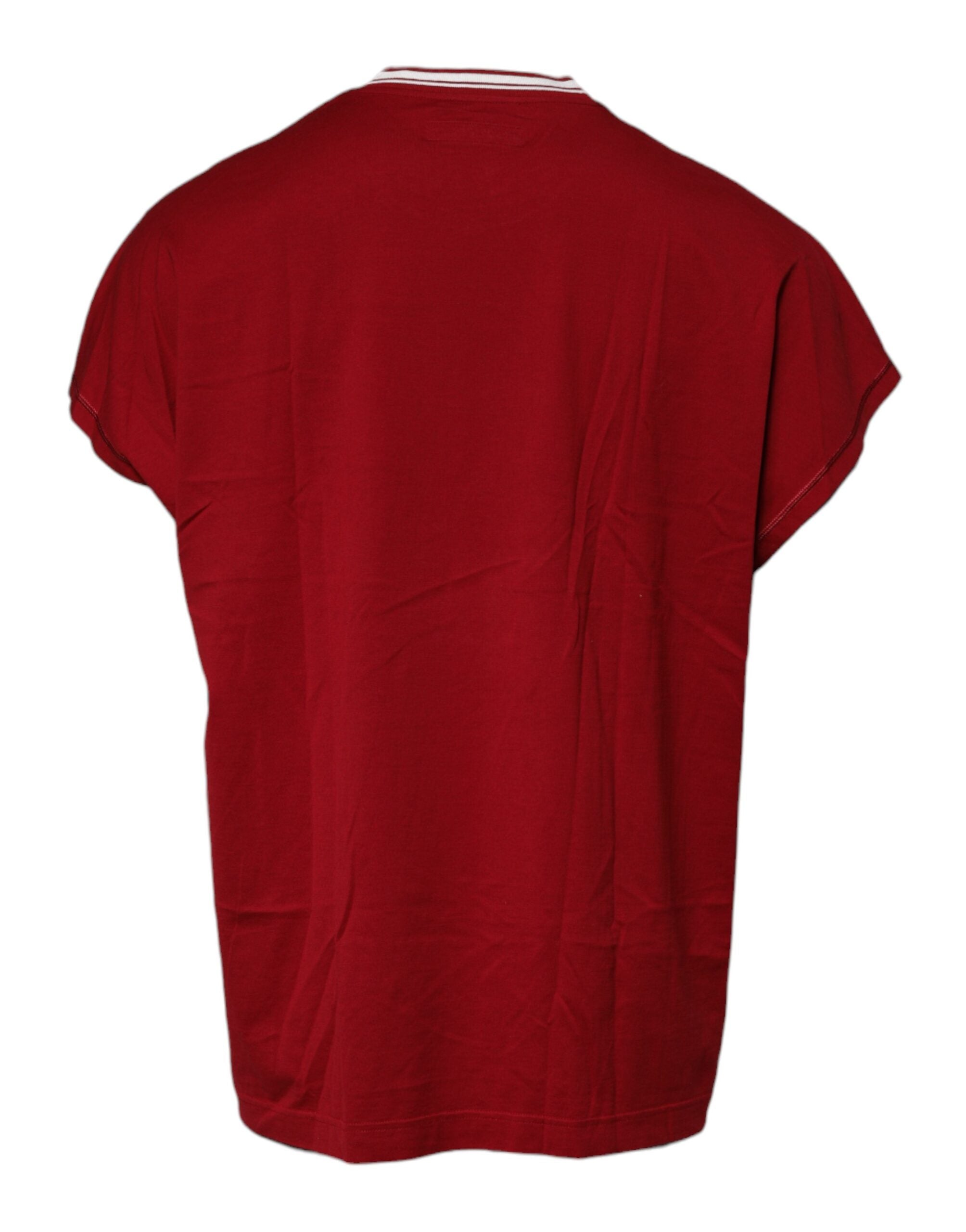 Rood Logo Crown katoenen T-shirt met ronde hals