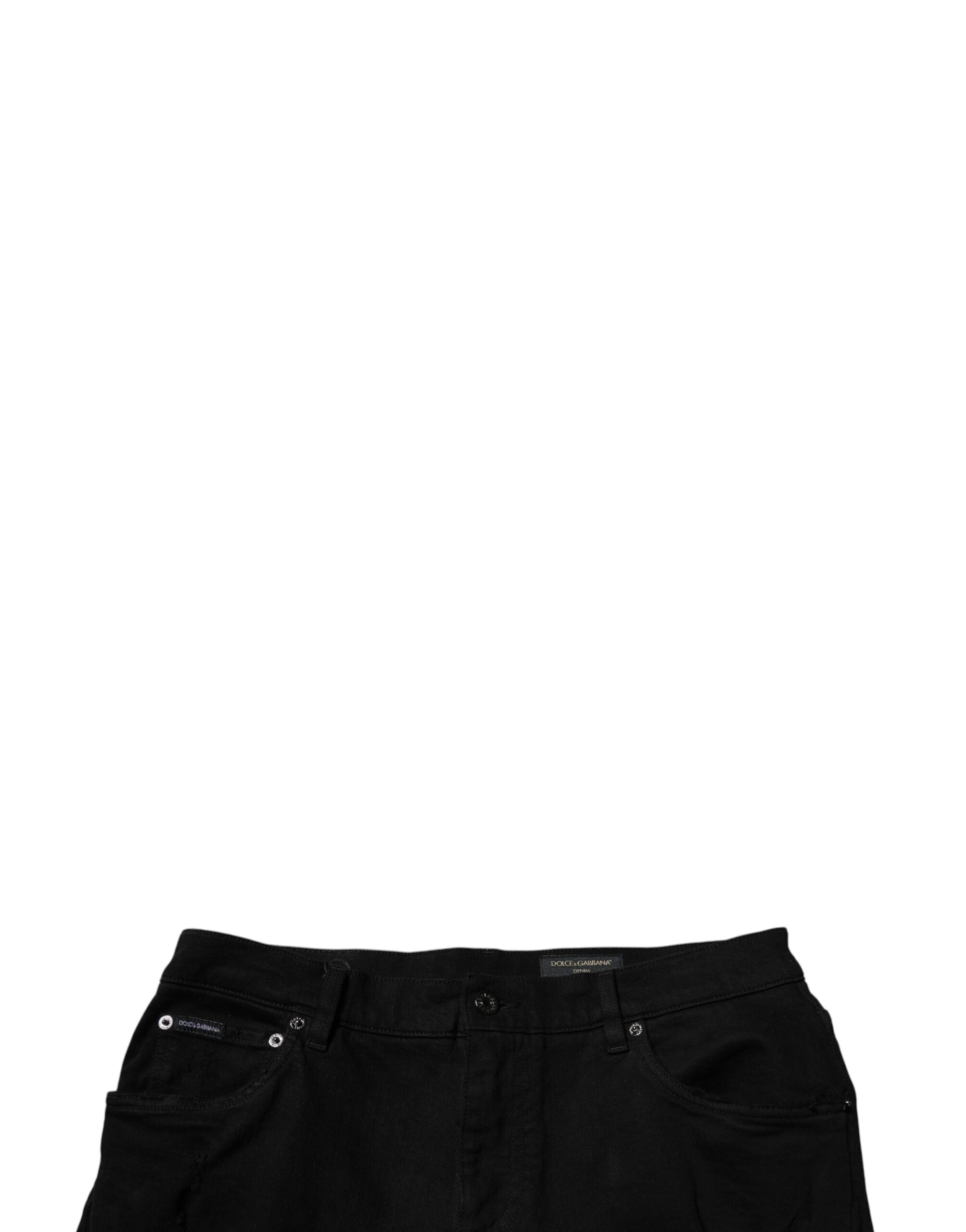 Zwarte skinny jeans van gescheurd katoen voor heren
