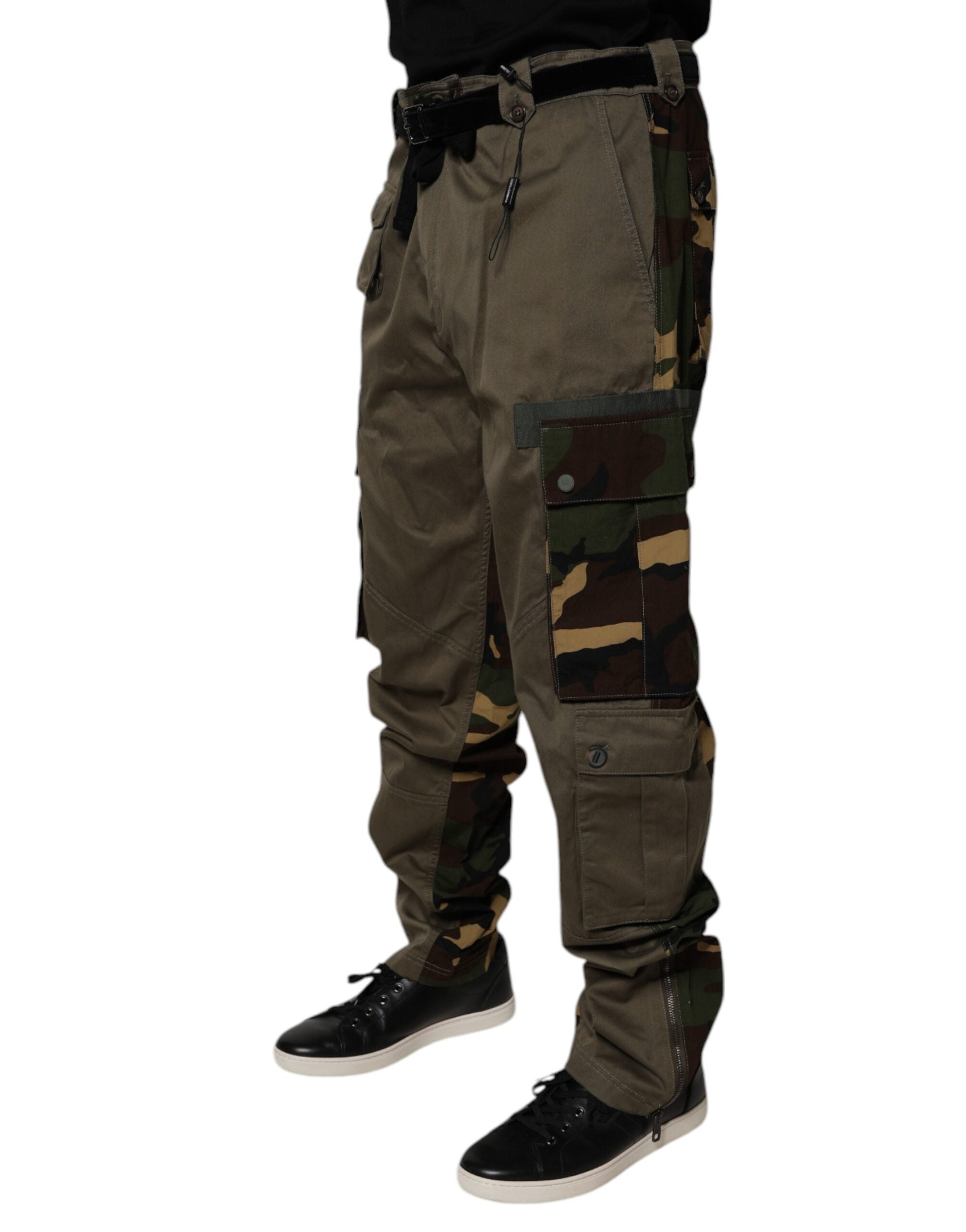 Multicolor Patchwork Camouflage Cargobroek