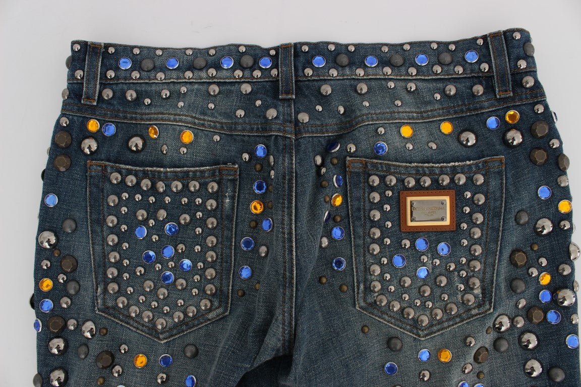 Met kristallen versierde GIRLY Slim Fit Jeans