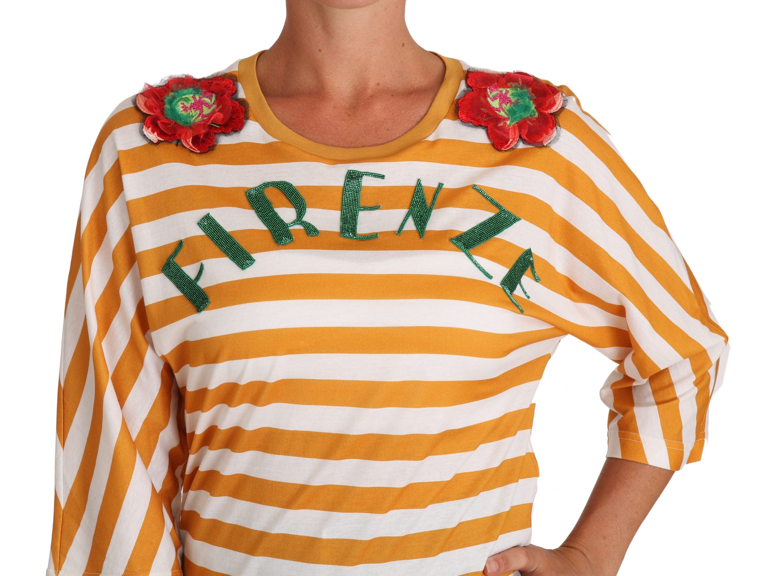 Wit oranje FIRENZE Top T-shirt