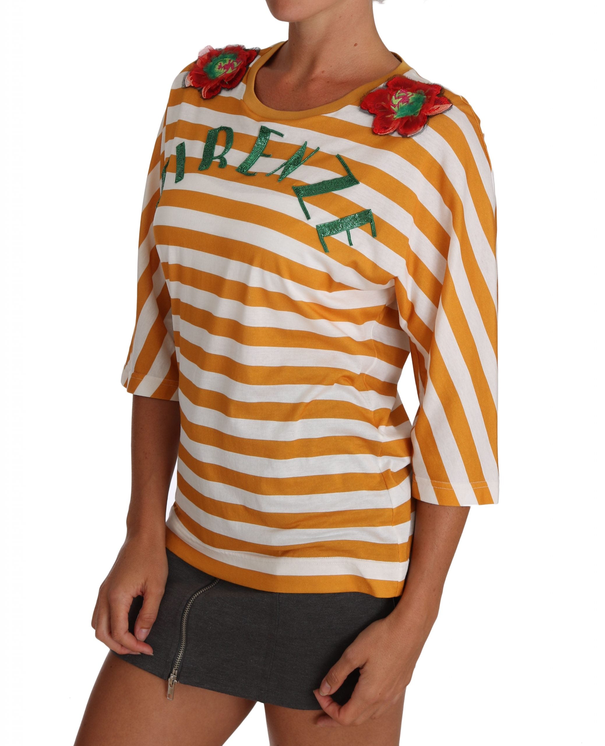 Wit oranje FIRENZE Top T-shirt
