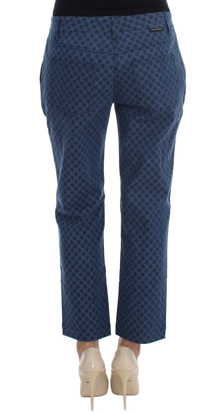 Capri-jeans met stippen en stretch