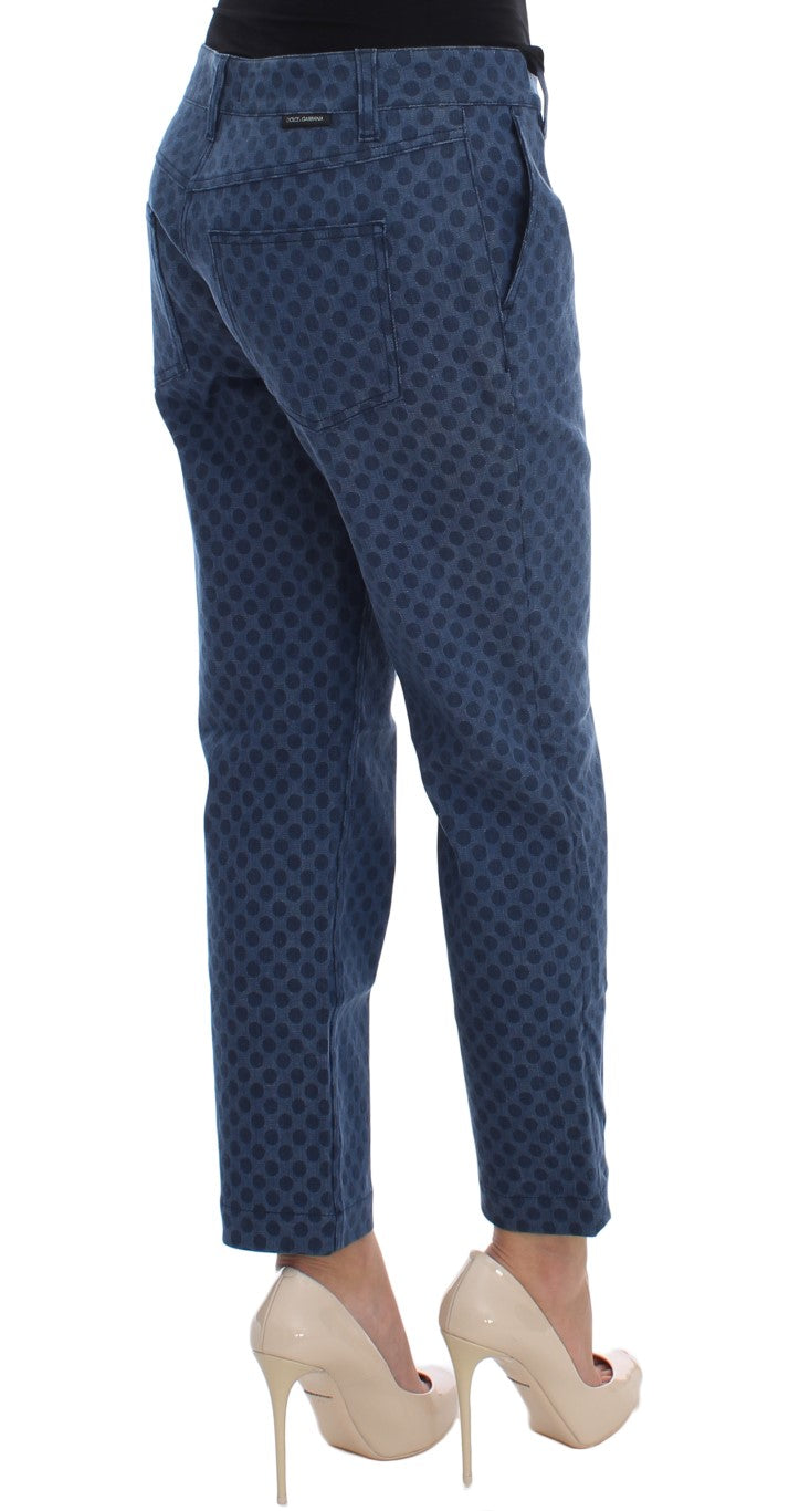 Capri-jeans met stippen en stretch