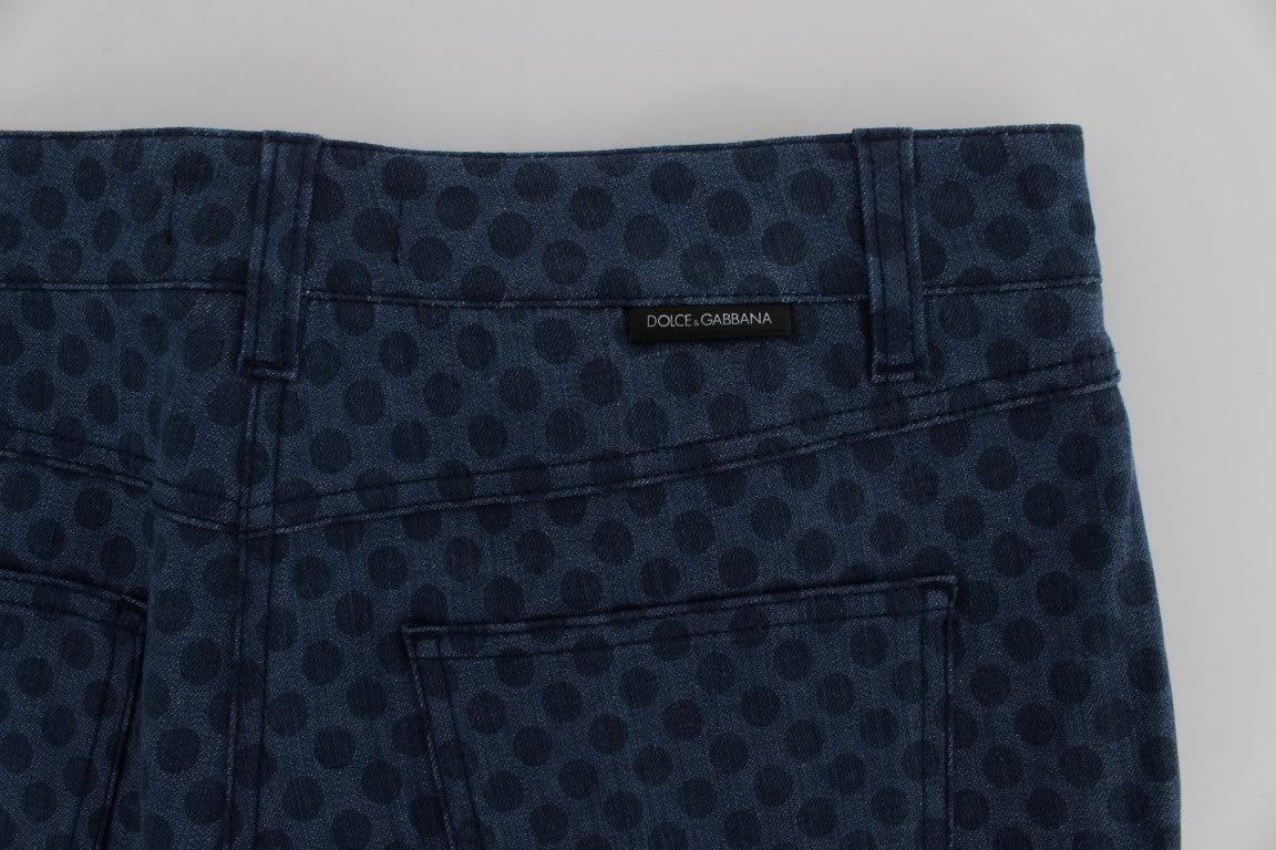 Capri-jeans met stippen en stretch