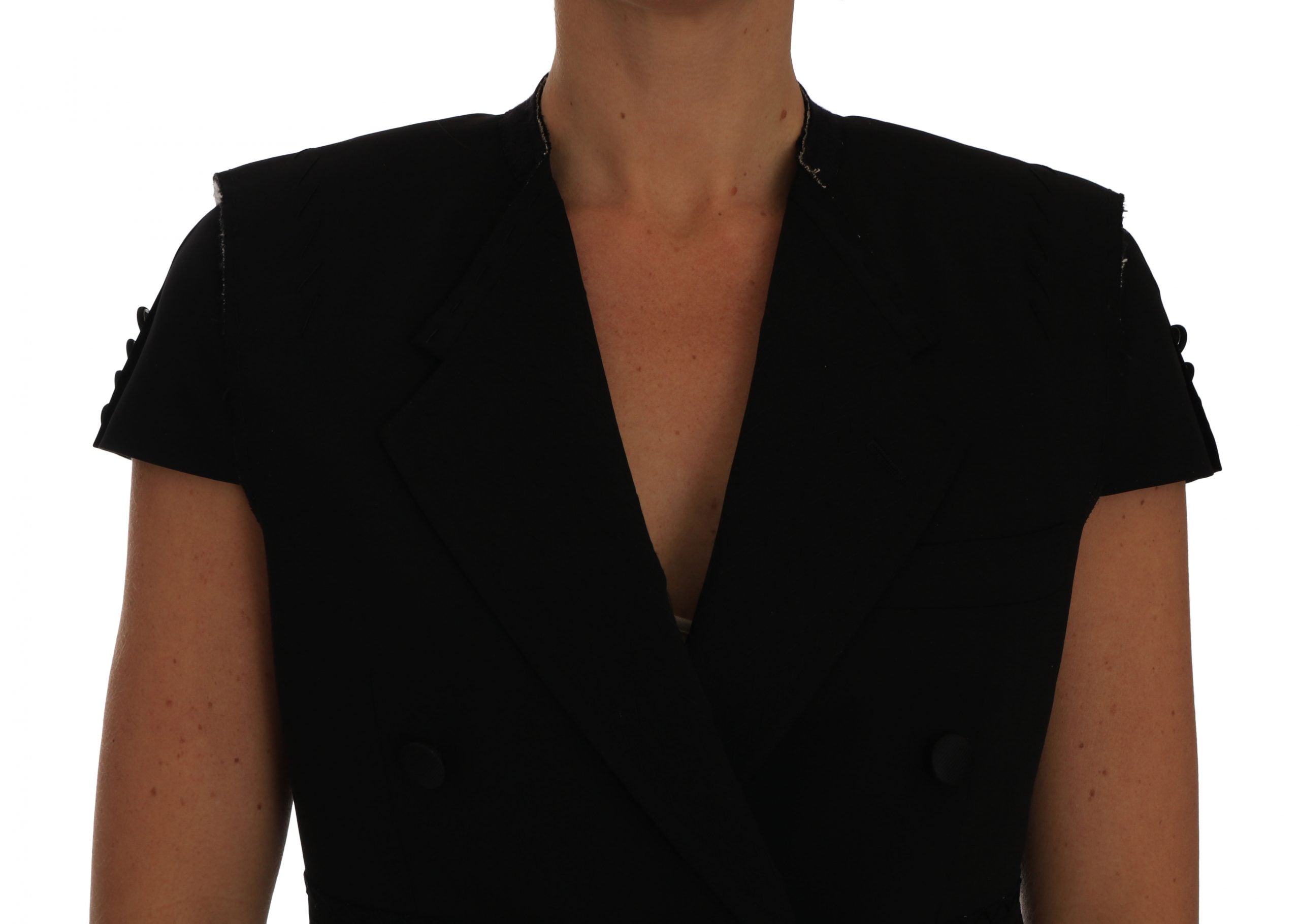 Zwarte korte cropped blazerjas