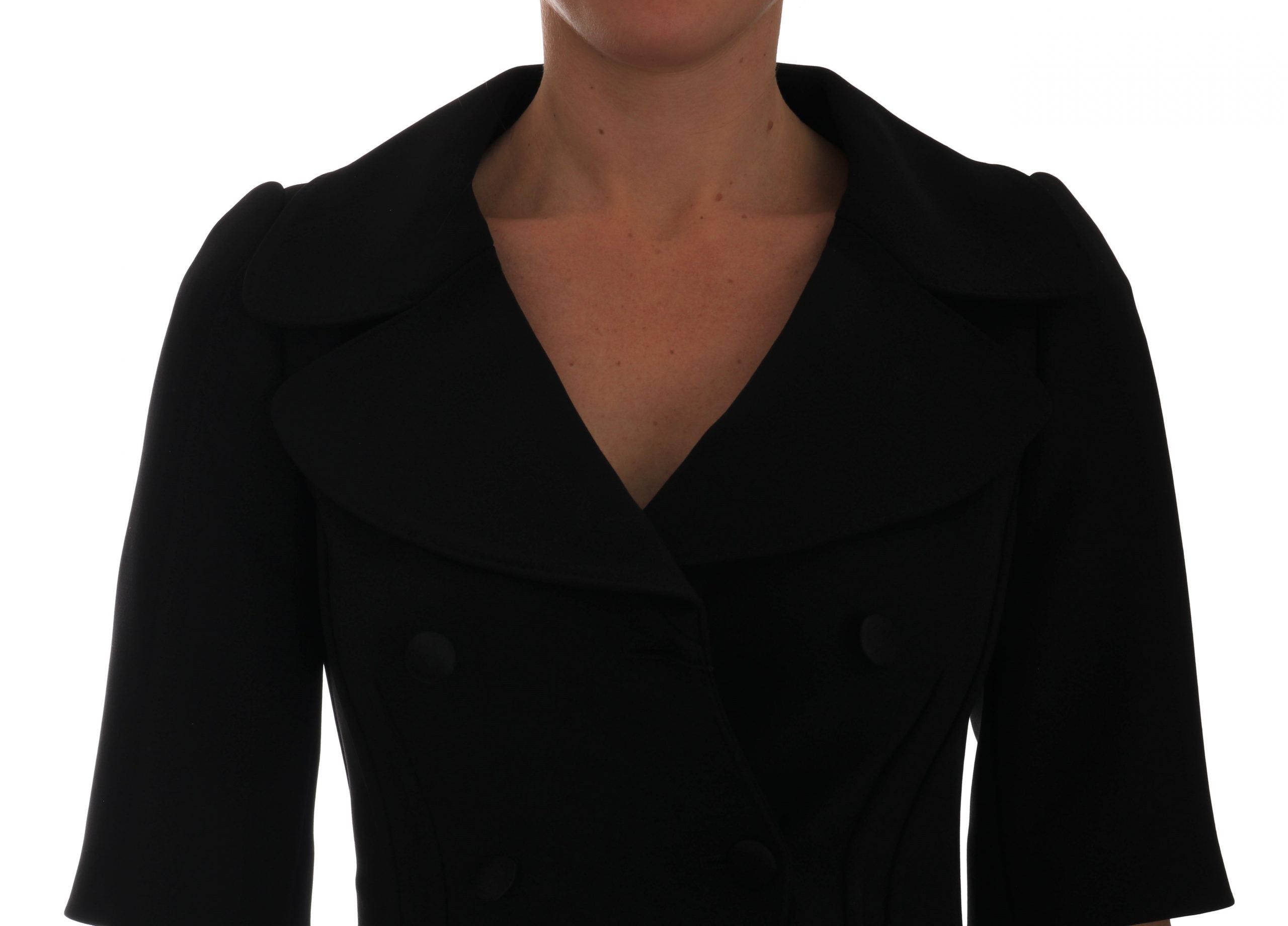 Zwarte korte cropped jasblazer