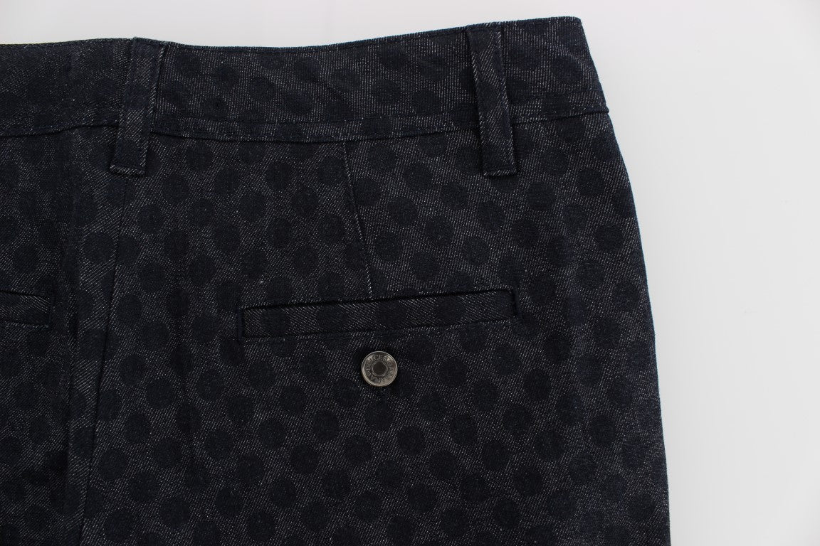 Gestippelde Slim Capri Jeans