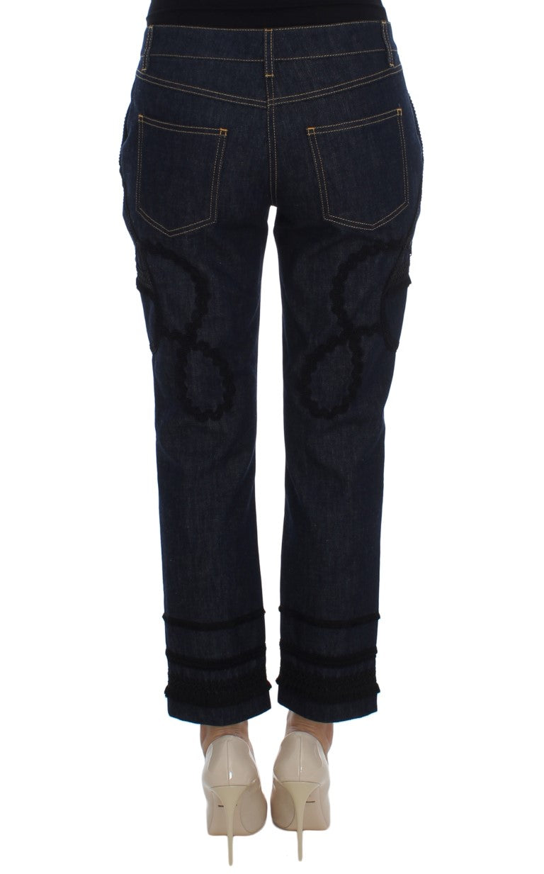 Blauwe denim katoenen CAPRI Torero jeans