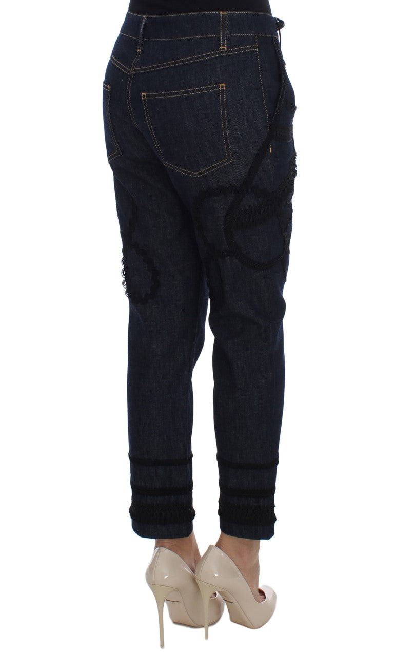 Blauwe denim katoenen CAPRI Torero jeans