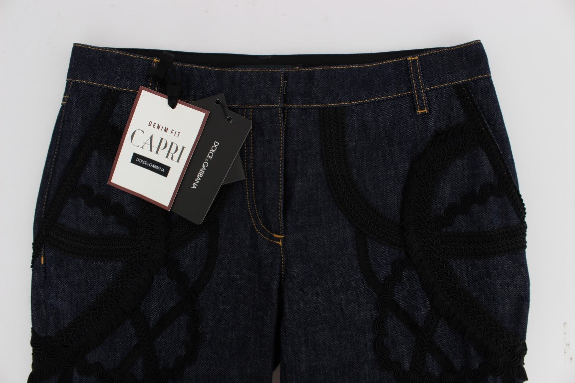 Blauwe denim katoenen CAPRI Torero jeans