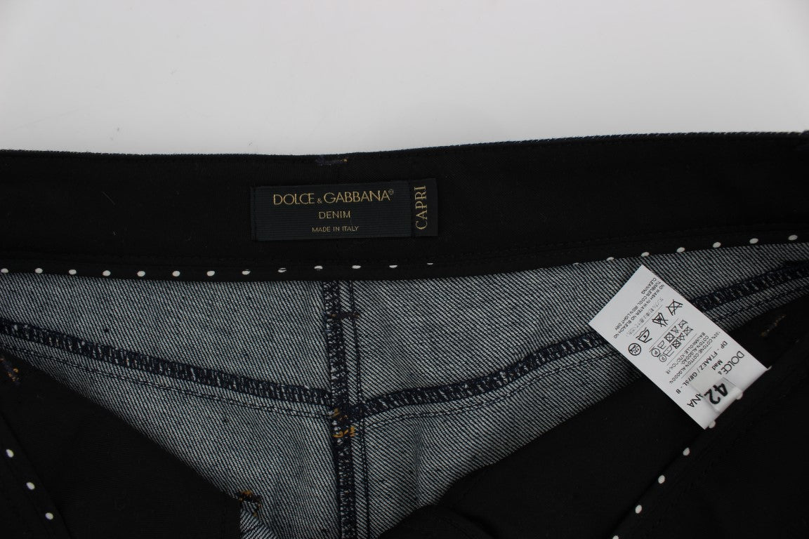 Blauwe denim katoenen CAPRI Torero jeans