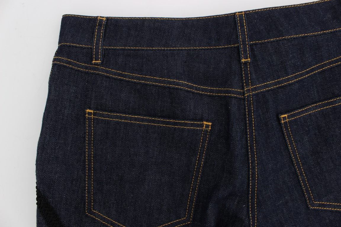 Blauwe denim katoenen CAPRI Torero jeans