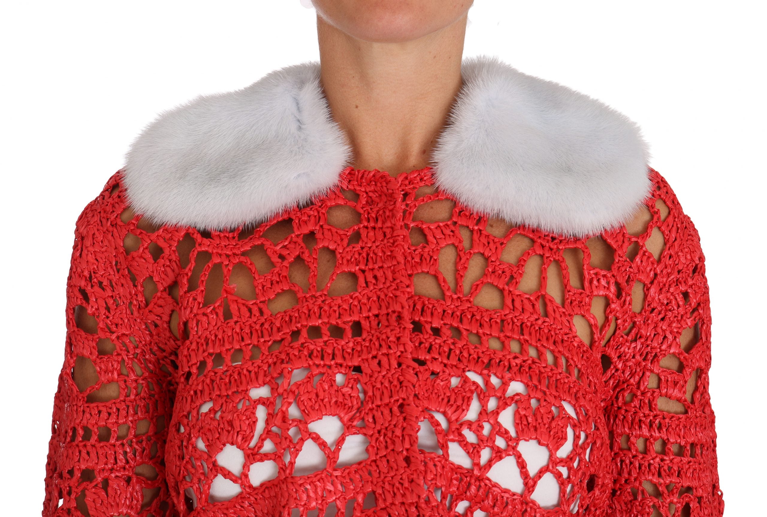 Rode Cardigan Haak Brei Raffiatrui