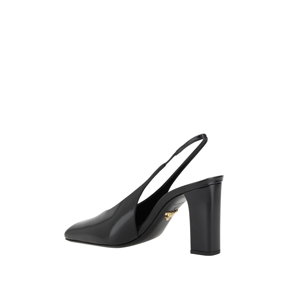 Zwarte kalfsleren pumps