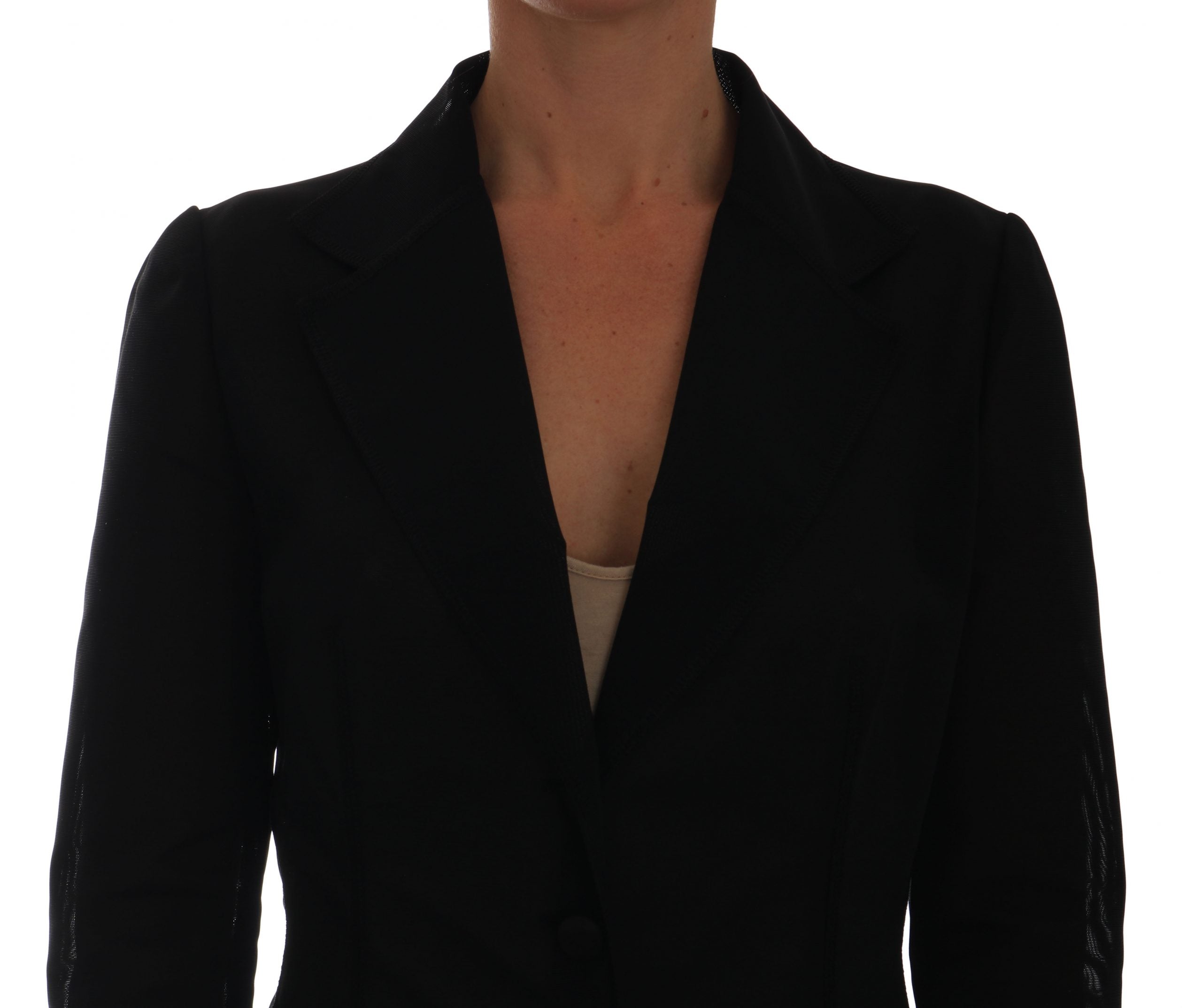 Zwarte nylon netblazerjas