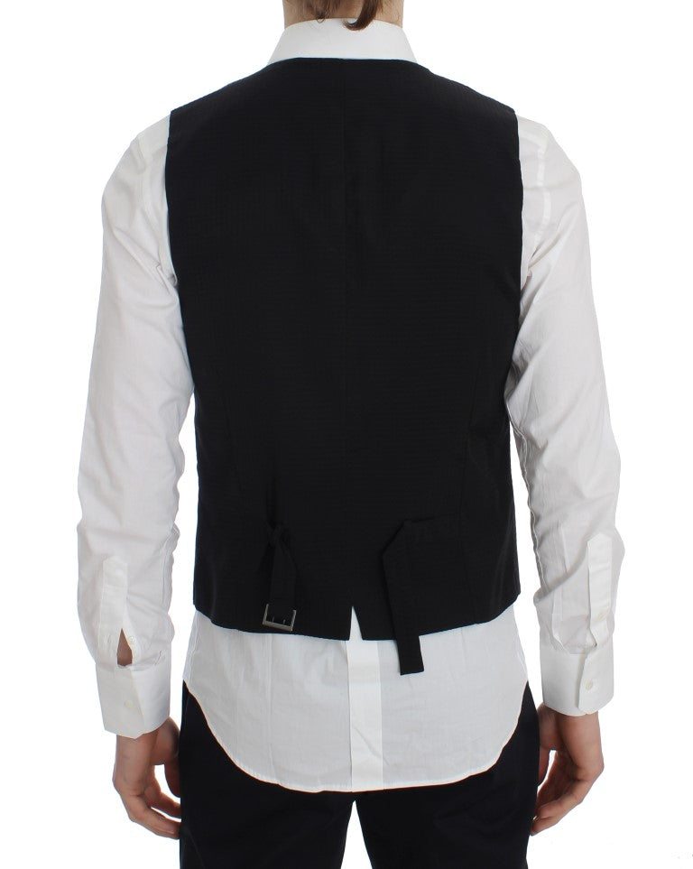 Grijs gestreept formeel vest