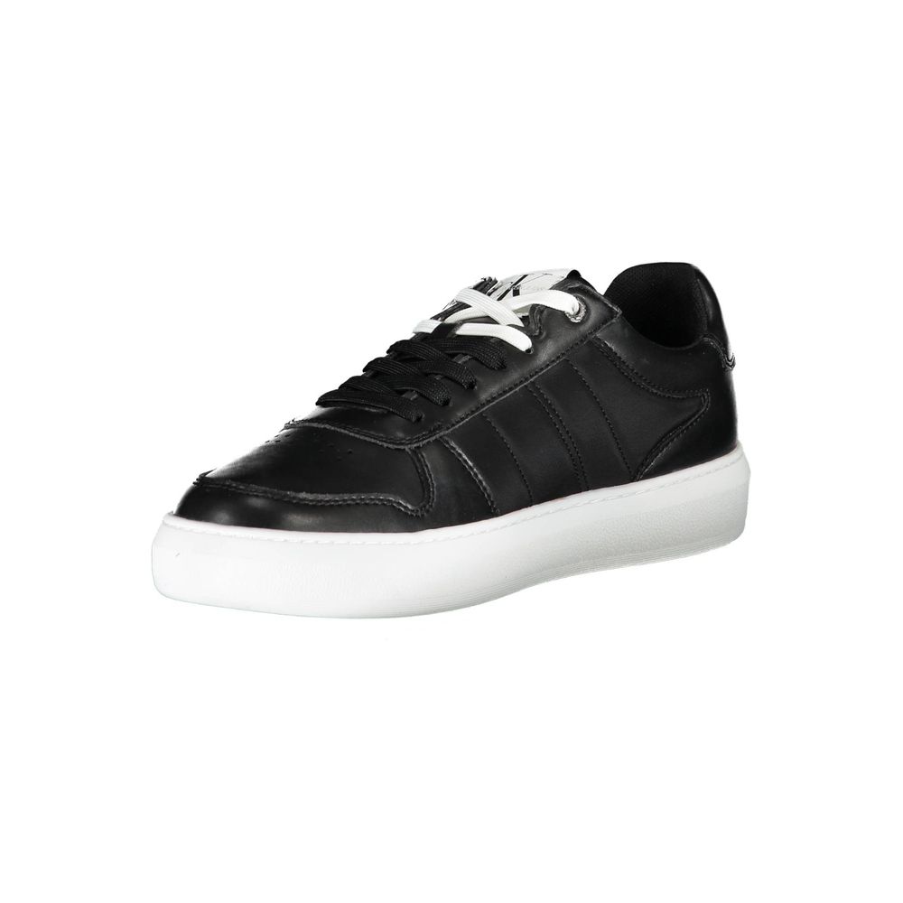Zwarte polyester herensneaker