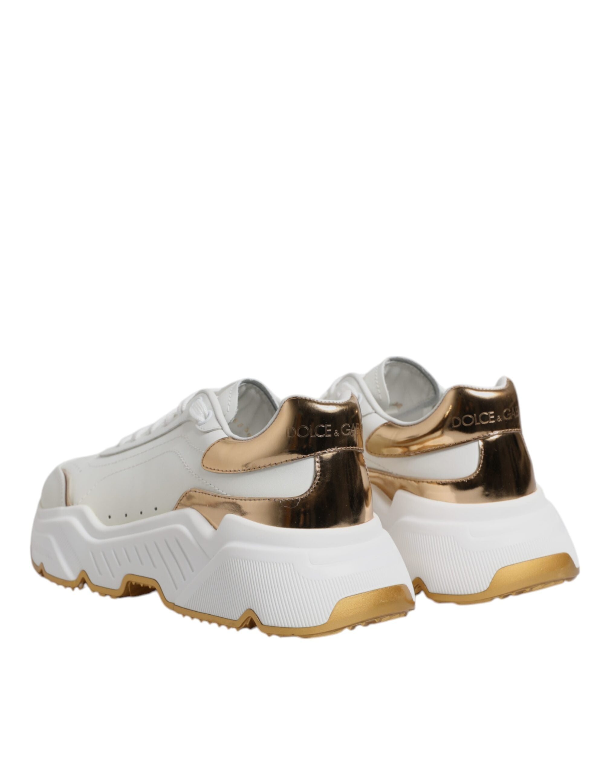 Witte gouden Daymaster lage sneakers