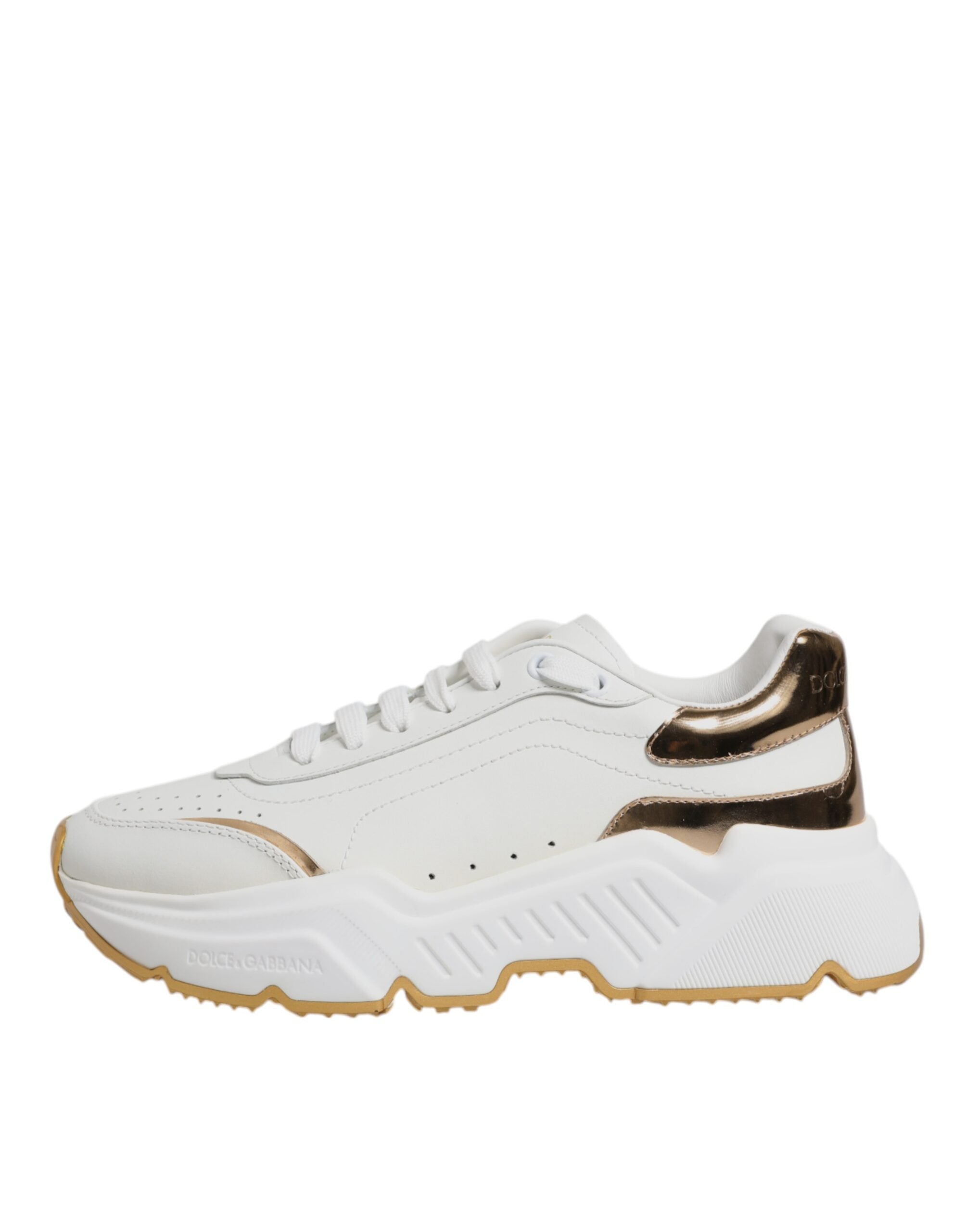 Witte gouden Daymaster lage sneakers