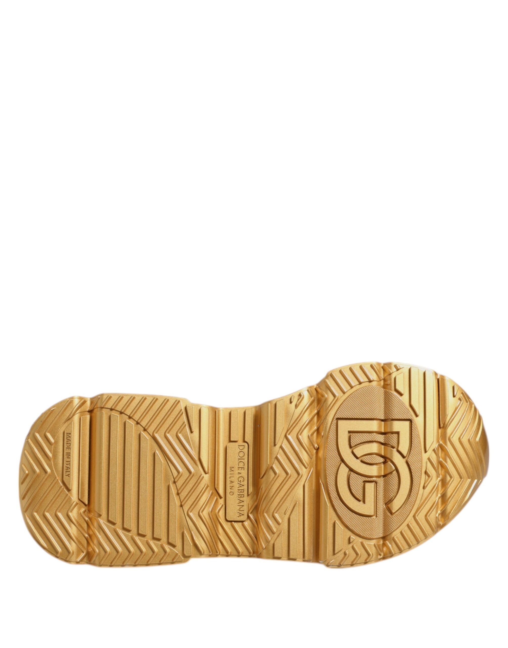 Witte gouden Daymaster lage sneakers