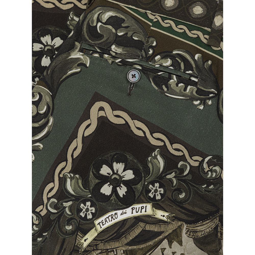 Groene katoenen broek
