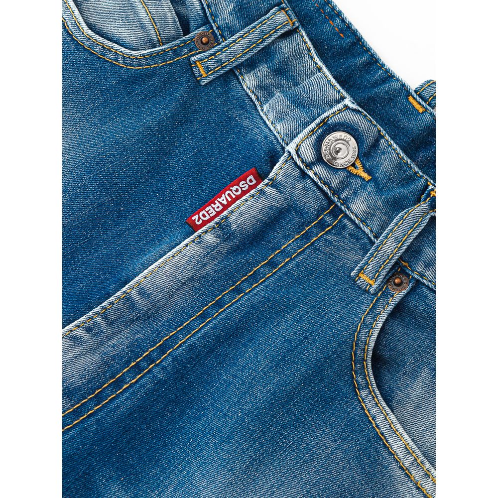 Blauwe katoenen jeans denim